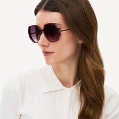 Gold Oversized Hexagon Sunglasses - Radley London Women
