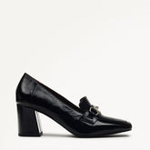 Black Heeled Saddle Loafer - Radley London Women