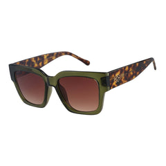 Khaki Oversized Square Eyed Sunglass - Radley London Women