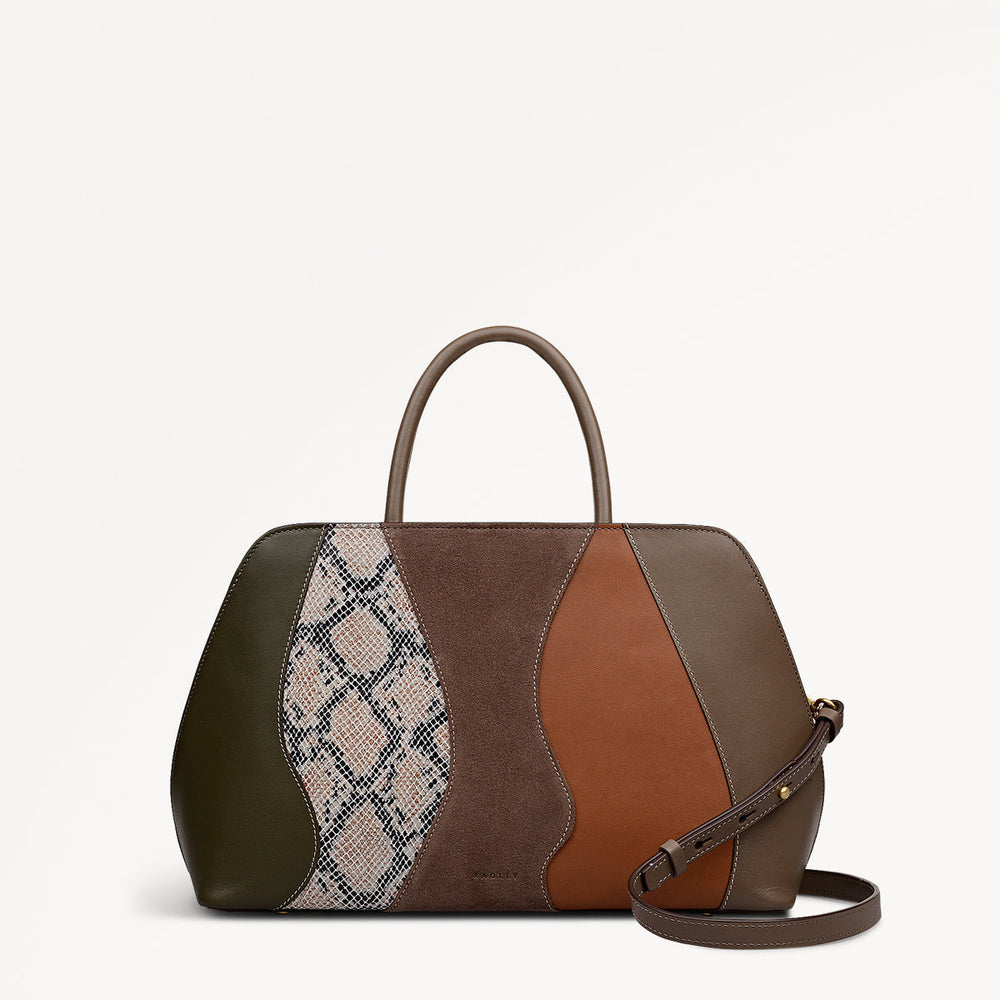 Coffee Medium Ziptop Grab Bag - Radley London Women