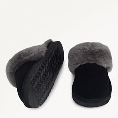 Black Classic Shearling Cuff Mule - Radley London Women