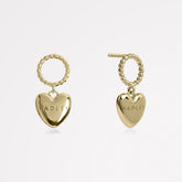 Gold 18Ct Gold Plated Hanging Heart Earrings - Radley London Women