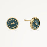 Teal Enamel Round Earrings - Radley London Women