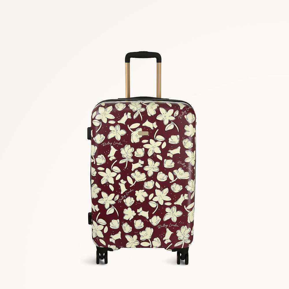Thrift Floral 4 Wheel Medium Suitcase Dark Cherry - 112888 - Radley London Women