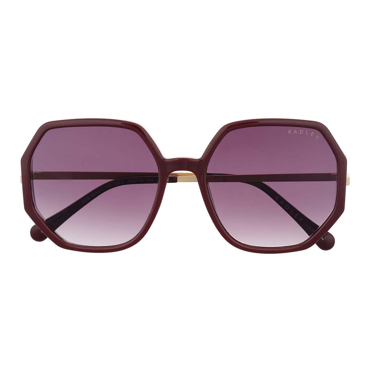 Gold Oversized Hexagon Sunglasses - Radley London Women