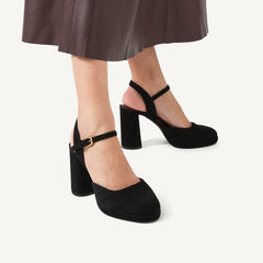 Black 2-Part Platform Heel - Radley London Women