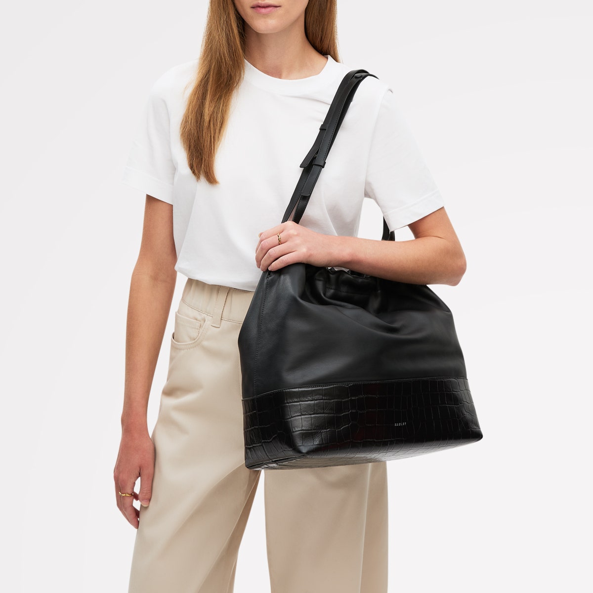 Black Large Drawstring Shoulder Bag - Radley London Women