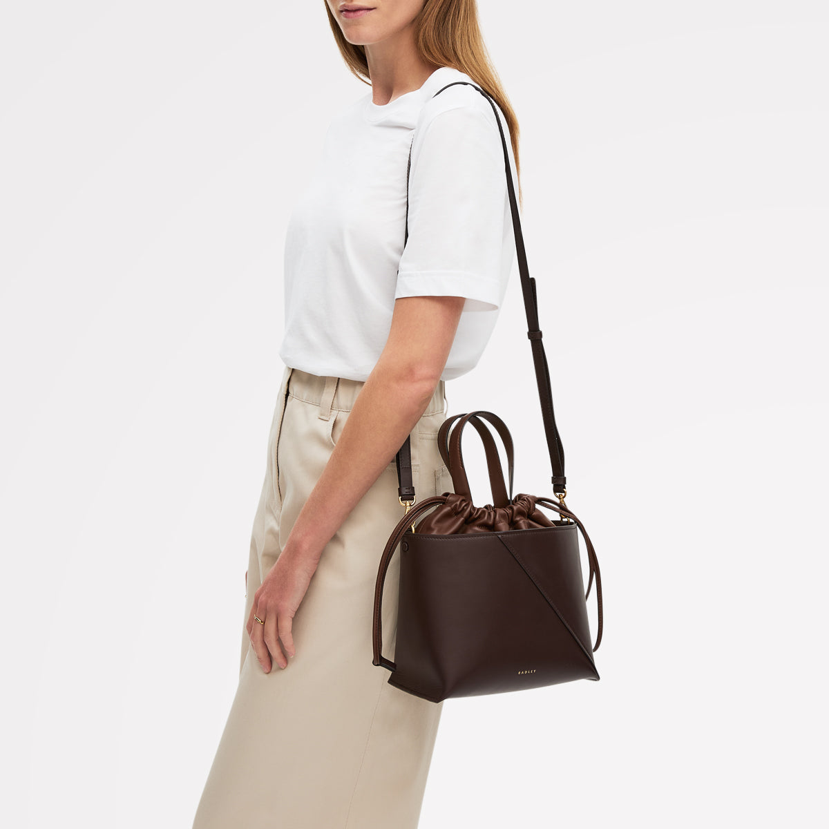 Dark Oak Small Drawstring Cross Body Bag - Radley London Women