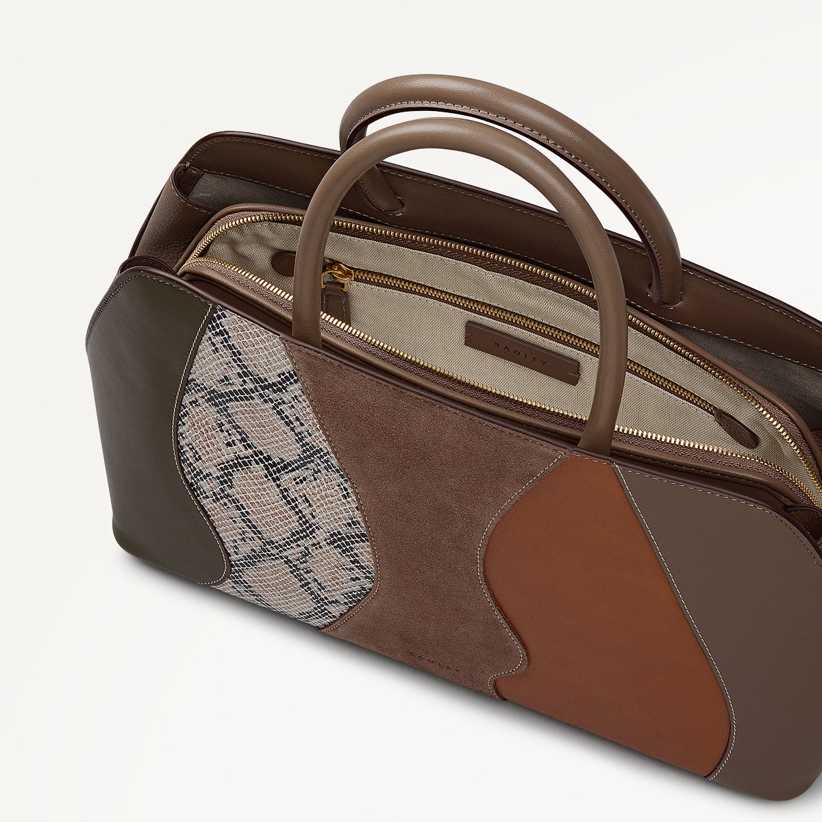 Coffee Medium Ziptop Grab Bag - Radley London Women