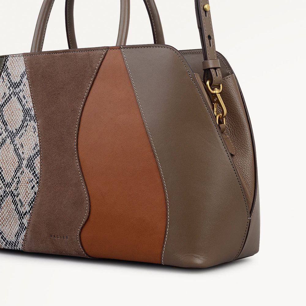 Coffee Medium Ziptop Grab Bag - Radley London Women