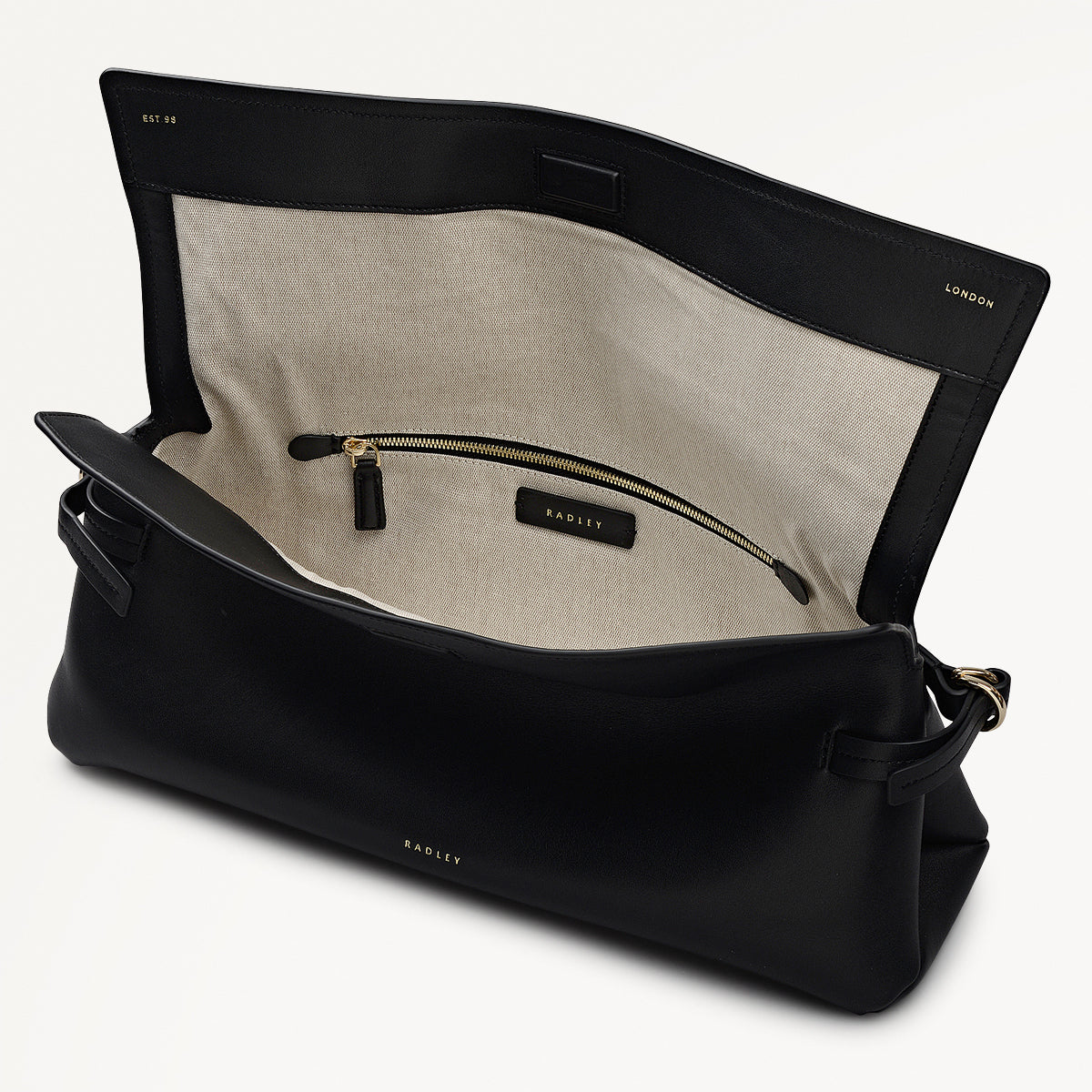 Black Large Flapover Clutch Bag - Radley London Women