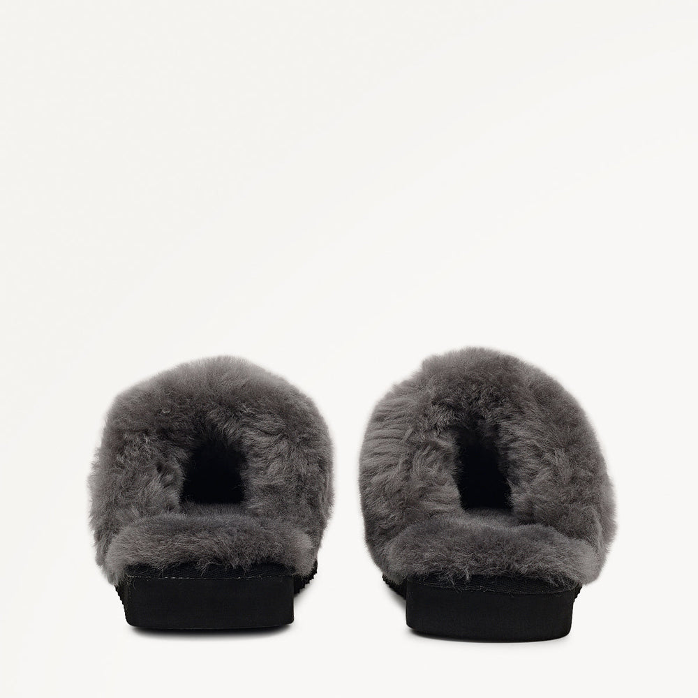 Black Classic Shearling Cuff Mule - Radley London Women