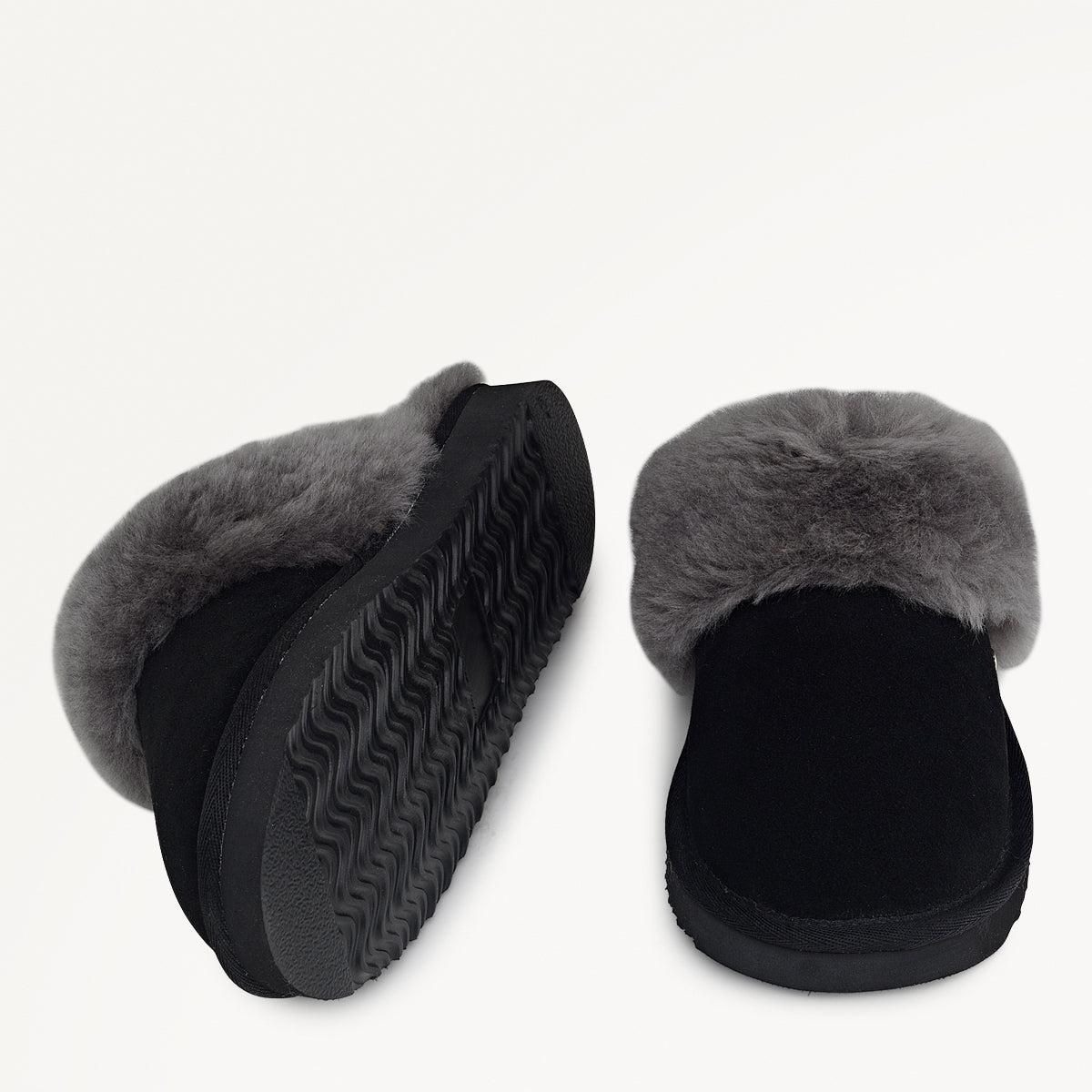 Black Classic Shearling Cuff Mule - Radley London Women